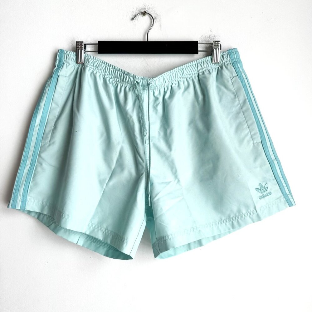 adidas Green Adicolor 3-Stripes 5 Inch Swim Shorts Seafoam Green XL